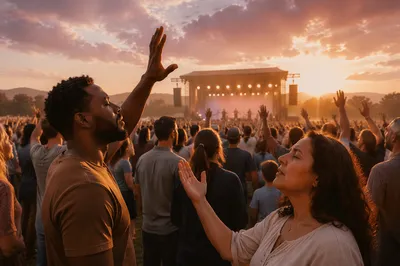 Outdoor Worship Concert at Sunset