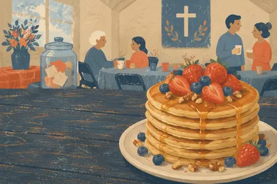 Church Pancake Breakfast Fundraiser Still Life