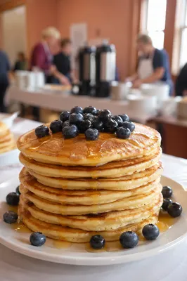 Church Pancake Breakfast Fundraiser Close-Up