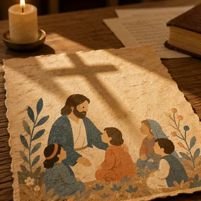 Parchment Texture with Cross Shadow