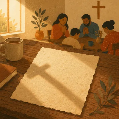Aged Parchment with Soft Cross Shadow