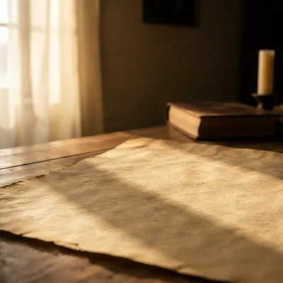 Parchment Paper with Cross Shadow