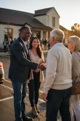 Church Welcome Team in Morning Parking Lot