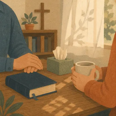 Compassionate Pastor Counseling Office Meeting