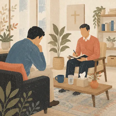 Pastoral Counseling in a Calm Church Office