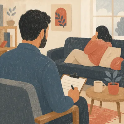 Pastoral Counseling in Calm Church Office