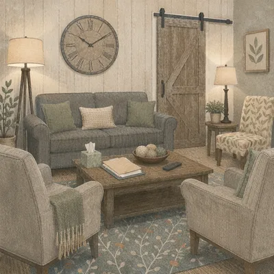 Warm Pastoral Counseling Office Interior