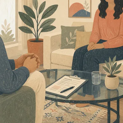 Pastor Counseling Session in Calm Church Office