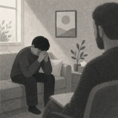 Quiet Pastoral Counseling in Church Office