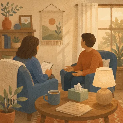 Pastoral Counseling in a Warm Church Office