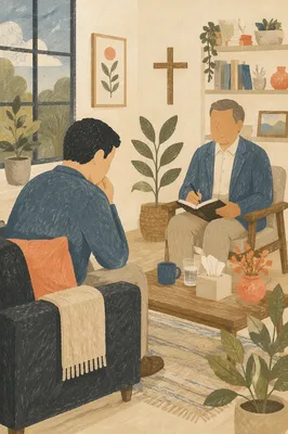 Pastoral Counseling in a Peaceful Church Office