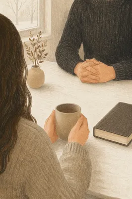 Quiet Pastoral Counseling in Church Office