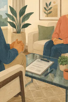 Pastor Counseling Session in Peaceful Church Office