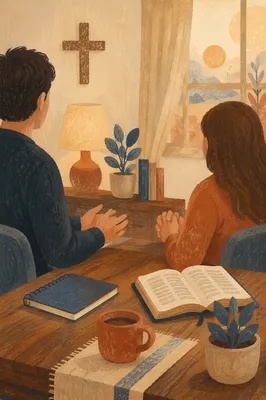 Compassionate Pastor Counseling in Church Office