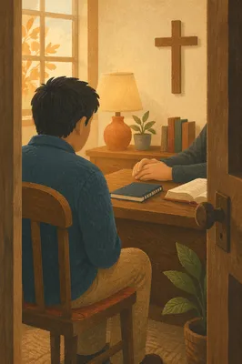Quiet Pastoral Counseling in Church Office