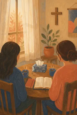 Compassionate Pastor Counseling in Church Office