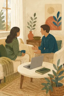 Warm Pastoral Counseling in Church Office