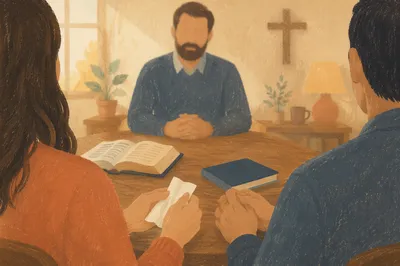 Pastoral Counseling in Warm Church Office