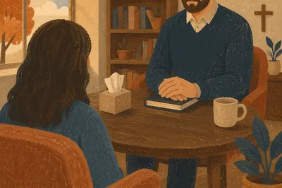 Pastoral Counseling in Warm Church Office