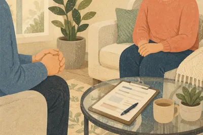 Pastoral Counseling Session in Calm Church Office