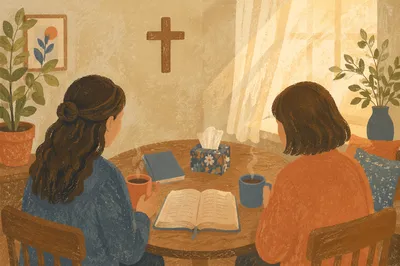 Peaceful Pastor Counseling in Church Office