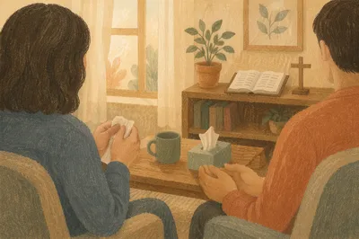 Quiet Pastoral Counseling in Church Office