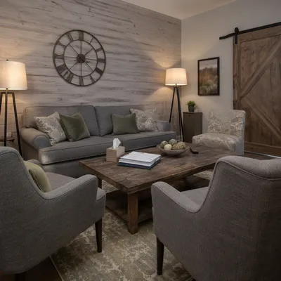 Quiet Pastoral Counseling Office Interior