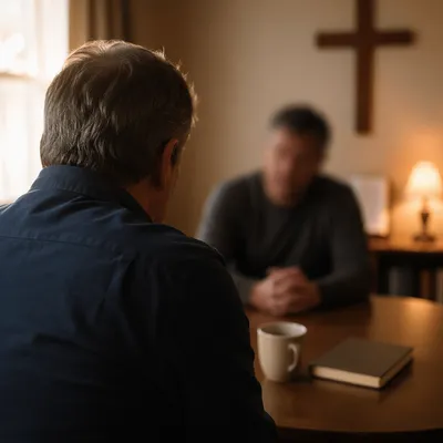Confidential Pastor Counseling in Church Office