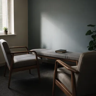 Quiet Pastor Counseling Office with Bible