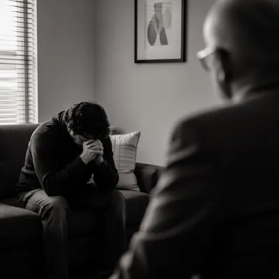 Quiet Pastoral Counseling in Church Office