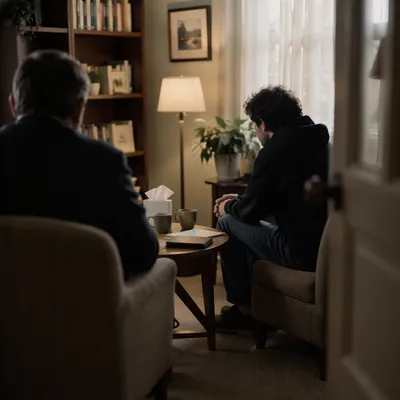 Pastor Counseling in Quiet Church Office