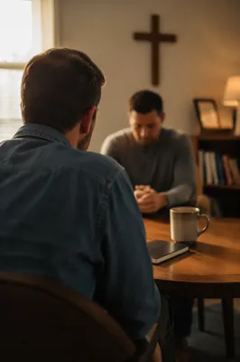 Confidential Pastor Counseling in Church Office