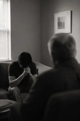 Quiet Pastoral Counseling in Church Office