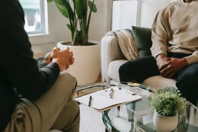 Pastor Counseling Session in Calm Church Office