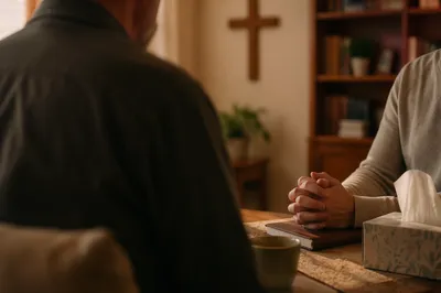 Pastor Counseling Session in Church Office