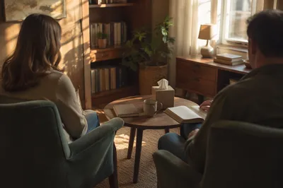 Confidential Pastor Counseling in Church Office