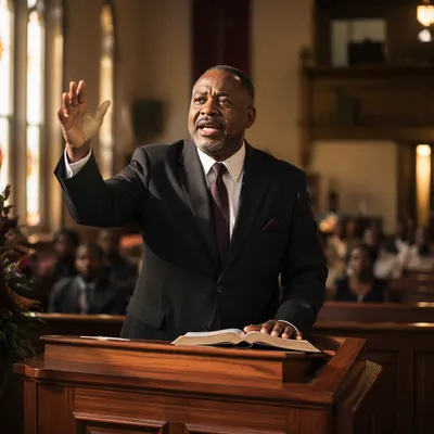 Passionate Pastor Preaching from Pulpit