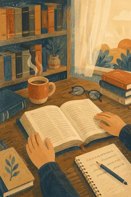 Pastor Study Desk with Open Bible