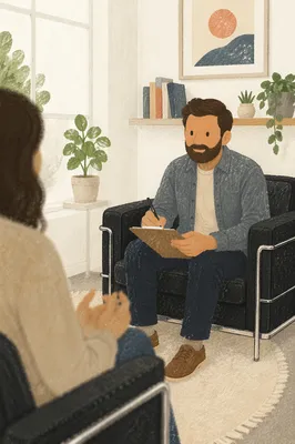 Pastoral Counseling Session in Church Office