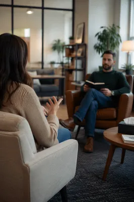 Pastoral Counseling Session in Church Office