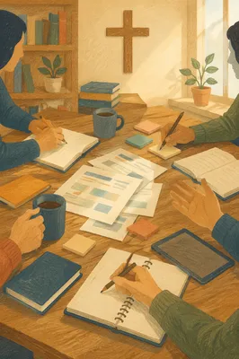 Pastoral Staff Planning Around Conference Table