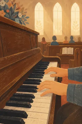 Soft Morning Piano Worship in Sanctuary
