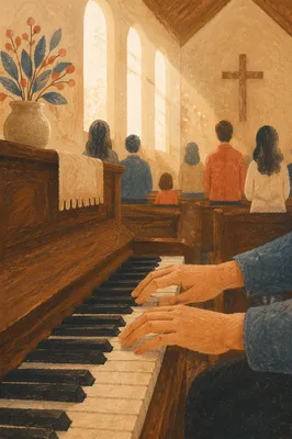 Soft Morning Worship Piano in Chapel