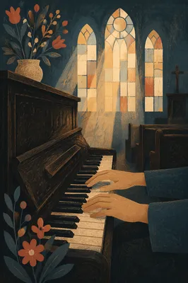 Soft Chapel Piano Keys for Worship