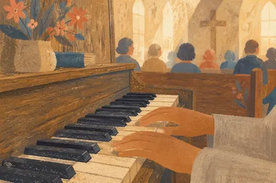 Quiet Chapel Piano Before Morning Hymn