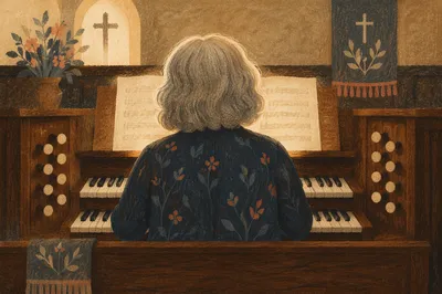 Church Organ Keys in Quiet Worship