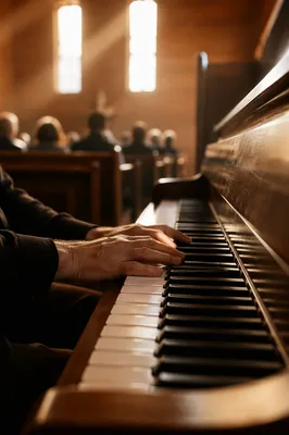 Quiet Worship Piano in Wooden Chapel