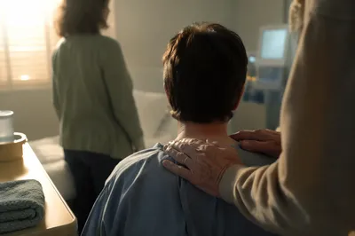 Healing Prayer in Quiet Hospital Room