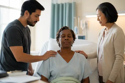 Prayer and Support in Hospital Room