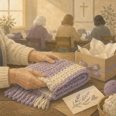 Prayer Shawl Gift Ministry in Fellowship Room